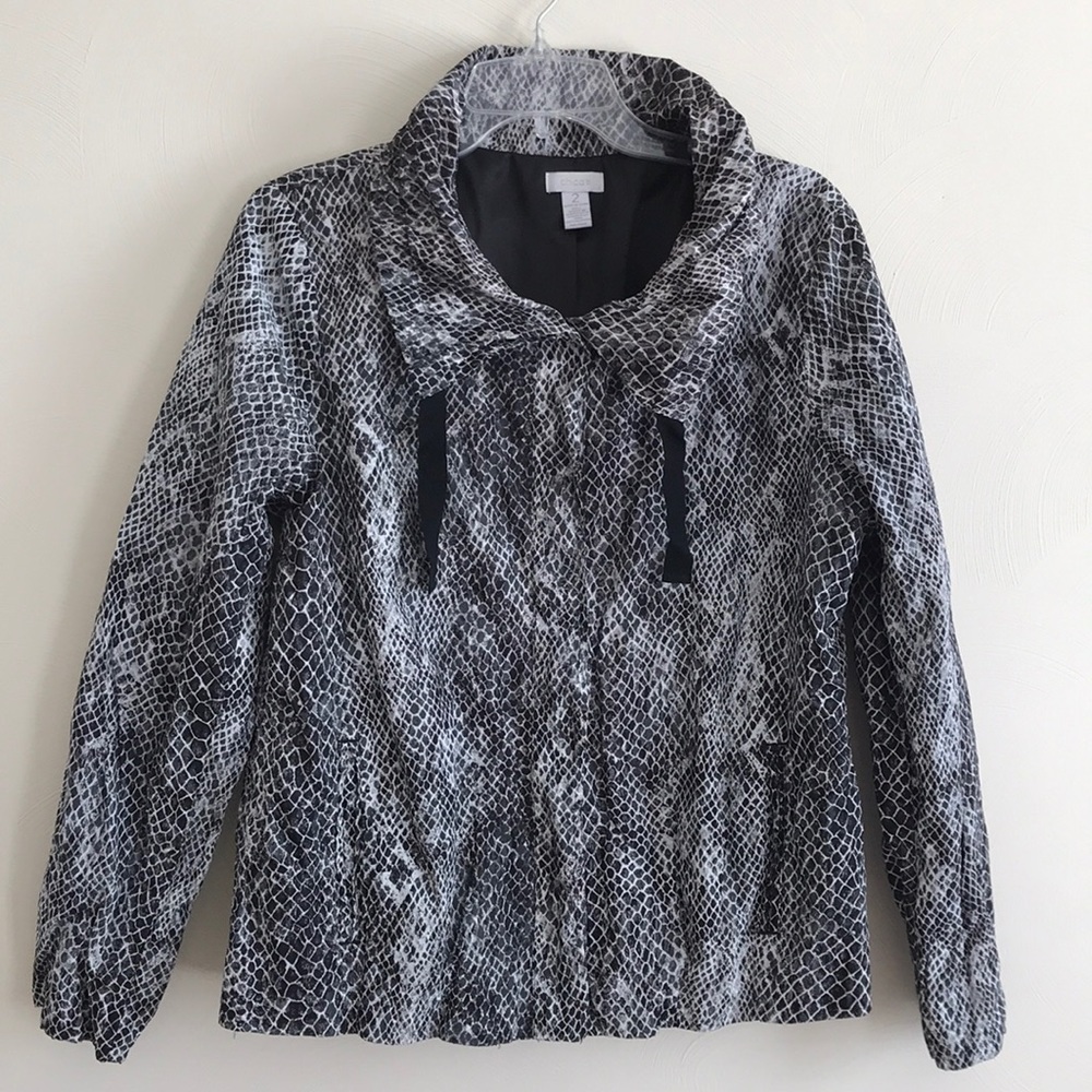 Chico’s Lined Lightweight Skin Pattern Jacket - image 1